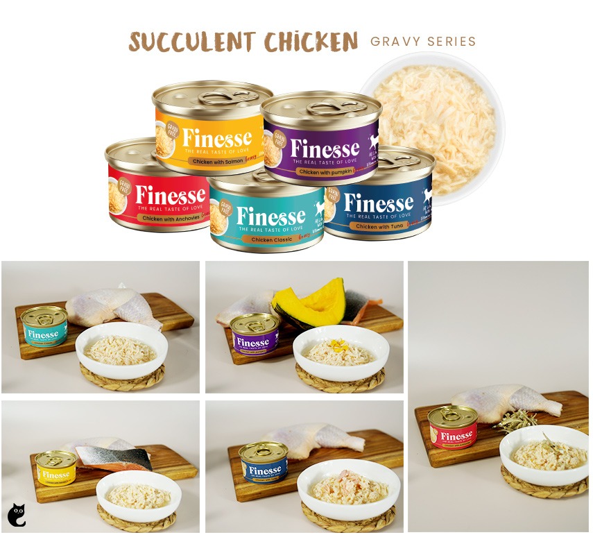 Finesse Grain-free Wet Cat Food - Succulent Chicken Gravy Series